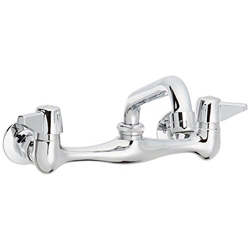 Central Brass 0047-UA Two Handle Wallmount Kitchen Faucet in Chrome